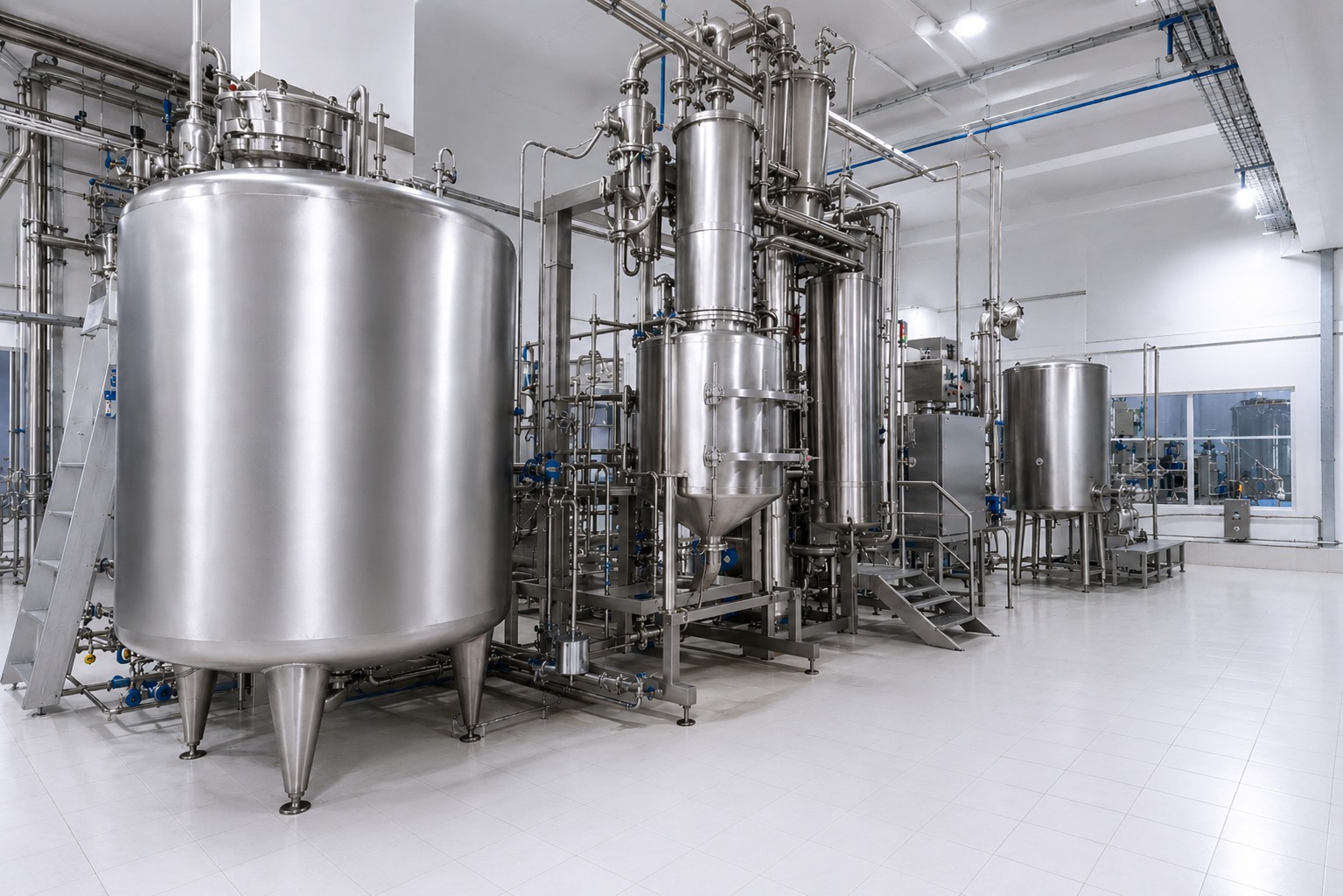 Milk deodorizer  -  stainless steel vacuum process vessel